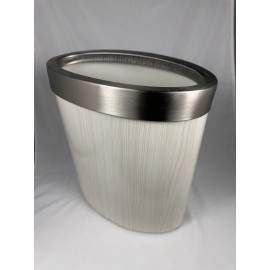 Gatco NEW Small Trash Bin Garbage Can High Quality Gatco Stainless Steel Oval Round