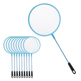 10 PCS Fish Net for Fish Tank, Aquarium Net Mini Brine Shrimp Net Blue Fish Tank Net Brine Shrimp Net Aquarium Net Fine Mesh Round Small Fish Net High Density Mesh for Scoop Out Artemia Eggs