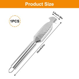3-in-1 Multifunctional Fish Scale Scraper, Scaler for Fish 23 x 3.5 cm, Professional Scaler Scraper, Professional Fish Scale Remover, Stainless Steel 304, Fish Scaler Sawtooth Shrimp, Salmon and Large