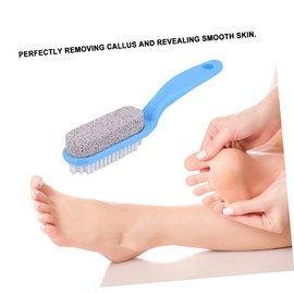 Mikinona 4PCS foot scrub foot scrubber Plastic Foot File plastic handle Pumice stone pp wool pedi foot file