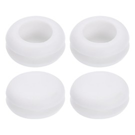 sourcing map 50Pcs Rubber Grommets 4/8" (12mm) Drill Hole, 2/4" (10mm) ID Double Sided Hole Plugs Ring Gasket for Firewall Cable Wire Protecting, White