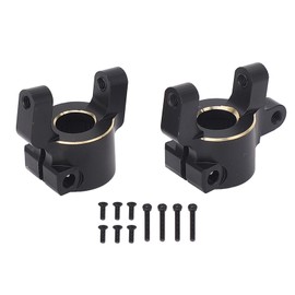 2pcs Front C Hub Carrier Brass Counterweight for SCX10 II AR44 RC Crawler Car Electrophoresis Black