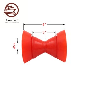 UANOFCN 3" Inch Polyurethane Roller Assembly 1/2" Shaft Non Marking Boat Trailer