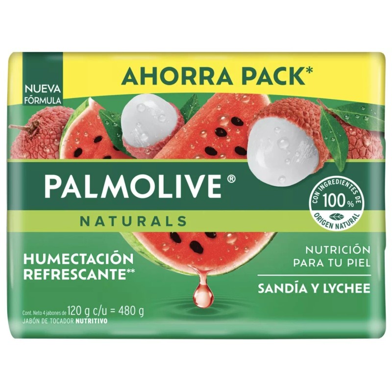 Palmolive 8 JABONES PALMOLIVE SANDÍA Y LYCHEE (120g) - 8