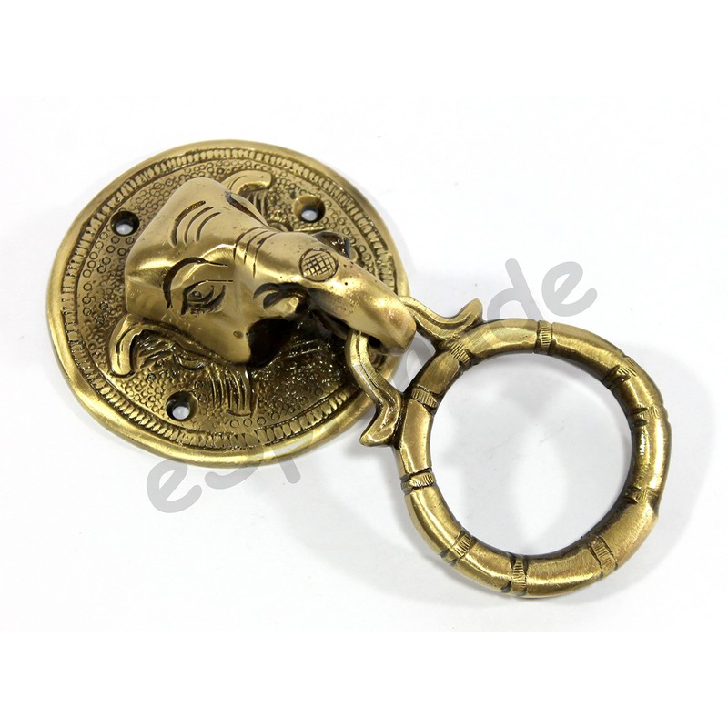 eSplanade Horse Rabbit Reindeer Elephant Brass Door Knockers Elephant Golden