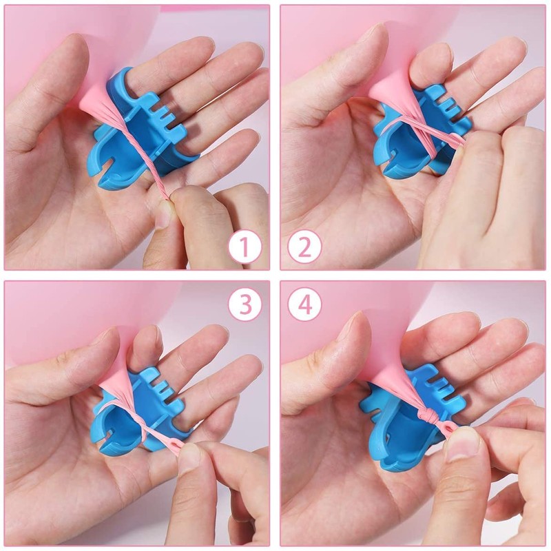 4 Pcs Balloons Knot Tying Tool Balloons Knotter Accessory for