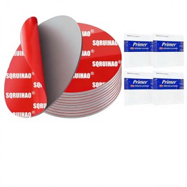SQRUIHAO Circle Double Sided Adhesive Pads 1" x 1" 24 PCS, Heavy Duty Mounting Tape Sticky Pads, Waterproof Foam Tape for Indoor and Out Door, Home Decoration, Car