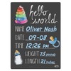 Cohas Hello World Newborn Baby Announcement Chalkboard Sign with Basic