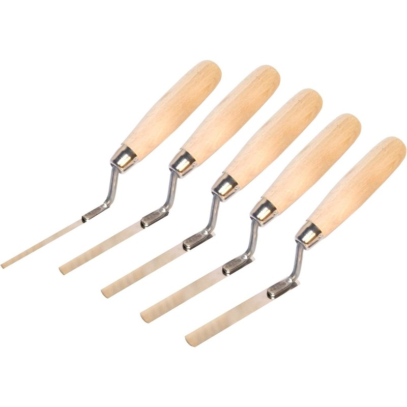 5 x Stainless Steel Finger Pointing Trowel Set 6 8