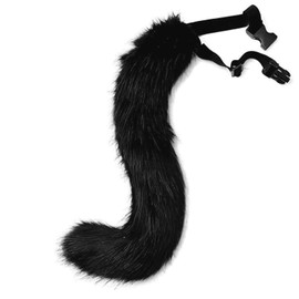 Anbiliwobo Wolf Tail Adjustable Belt Furry Cosplay Tail for Adults Faux Fur Fox Therian Tail Tail Costume Accessory