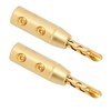 4pcs BFA Banana Plug Brass Gold Plated Open Screw Speaker