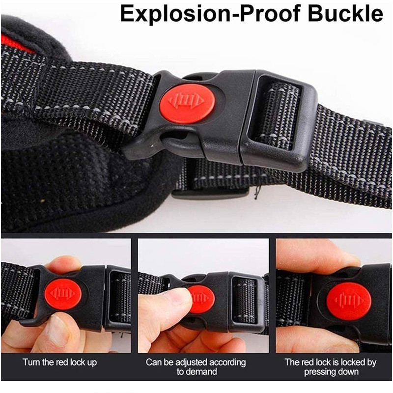 No-Pull Dog Harness, Adjustable Outdoor Pet Vest, Reflective Oxford Material,