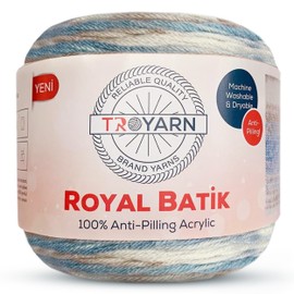 Royal Batik Ombre Yarn for Crocheting - Soft Yarn for Crocheting and Knitting - Rainbow Yarn - 100% Anti-Pilling Acrylic Crochet Yarn 1x140 gr (1- Skeins Pack) (1x383 yds) (10607)
