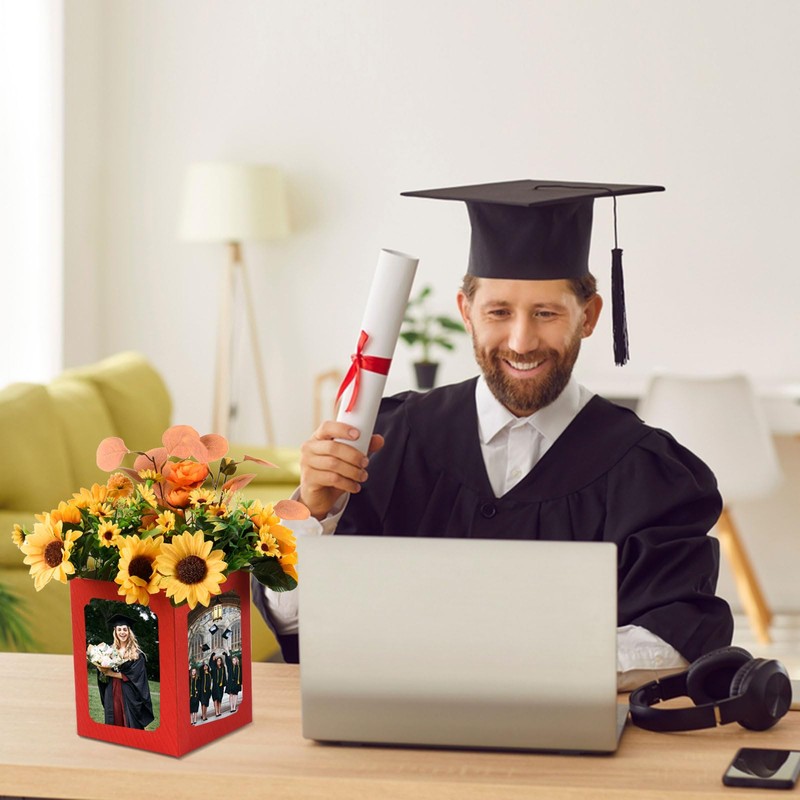 FOBSME 6 PCS Graduation Picture Box Centerpieces for Table 6/7