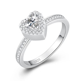 925 Sterling Silver Teardrop Urn Rings Hold Loved Ones Ashes, CZ Cremation Memorial Ring Keepsake Jewelry for Women(10)