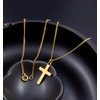 XOYOYZU Cross Necklace for Women 14K Gold Filled Stainless Steel