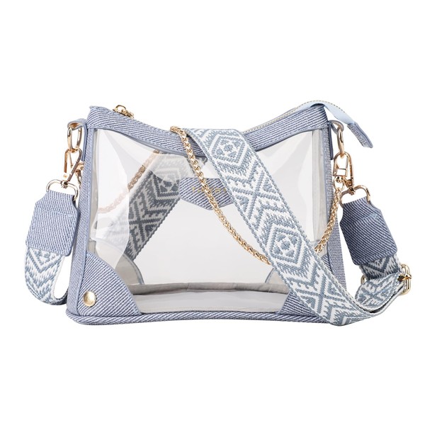 TINYAT Clear Bag Stadium Events Clear Crossbody Purse for Women
