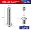 1/4-20 x 1-1/4" 10Pcs Flat Head Hex Socket Cap Screws