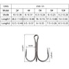 TopHomer 50PCS Treble Fishing Hooks Set, 5 Sizes Carbon Steel