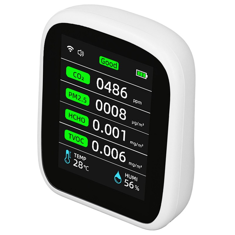 Air Quality Monitor Portable WiFi Accurate PM2.5 CO2 TVOC HCHO