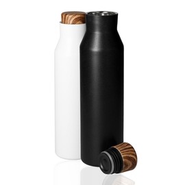 Malmö Premium Vacuum Flask, Water Bottle with 0.6 L Capacity, High-Quality Insulated Flask with Stylish Stainless Steel Design, Colour: Black