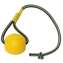 Ball with Rope Dog Toy,Fling Dura Foam Ball Dog Toy,Dog Water Float Toy Ball，Small Medium Large Dog Tug Toy (2.75inch(Small &Medium Dog))