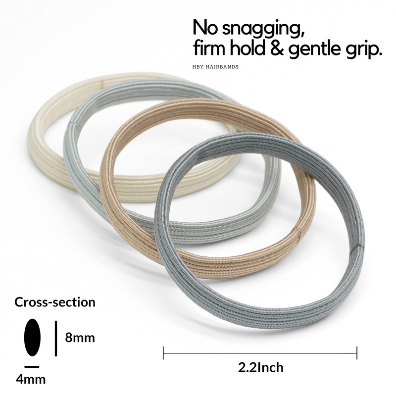 HBY - Corbatas para cabello grueso o rizado. Coleteros antideslizantes