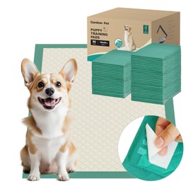 Puppy Pee Pad for Dog 50 Counts Disposable Pet Training Pad with 4 Adhesive Sticky Tape Quick Dry Pad for Dogs, Puppies, Doggie, Cats, Rabbits, 18" x 24",Suitable for Crate/Cage/Kennel/Carrier