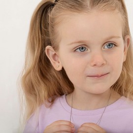 Pendientes pequeños de oro blanco de 14 quilates de 3 mm a 4 mm de bola lisa para bebés y niños pequeños, pequeños aretes de tuerca para bebés, bebés y niños pequeños, cierre de rosca de seguridad para niños, Metal