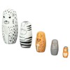 5Pcs Russian Nesting Dolls Hand Made Exquisite Wooden Animal Nesting