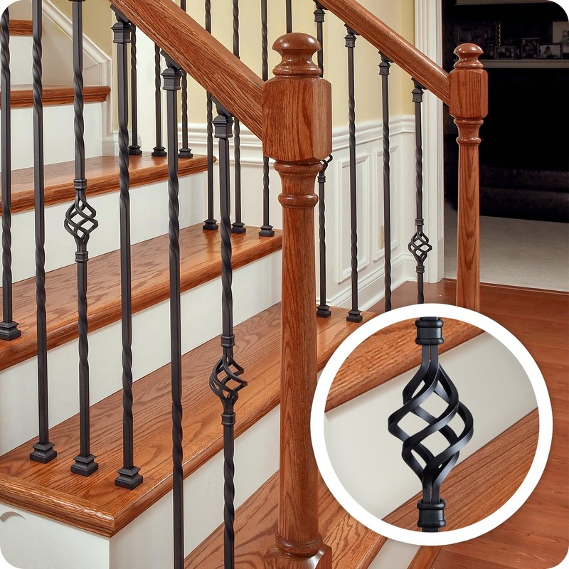 12Pack Wrought Iron Balusters 44 Inches Metal Railings Deck Balusters