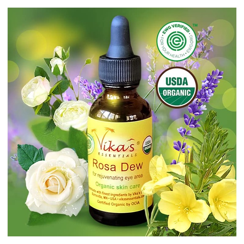 Vika's Essentials EWG Verified Rosa Dew Eye Serum