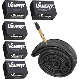 Vavert Unisex's 700X28/35C PRESTA VALVE (40MM) - 5 PACK Inner Tubes, Black, 700 x 28-35c