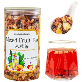 Dried Mixed Fruit Cold Or Hot Brew Tea12.34OZ,DIY Dried Fruit Drinks Tea Loose,Dried Fruits Mix,Vegan,Caffeine Free