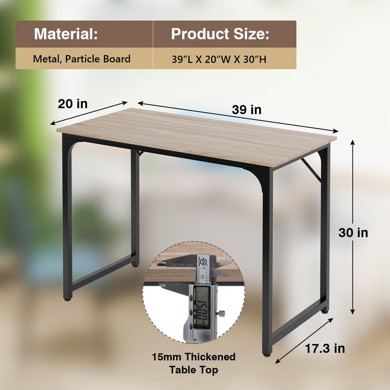 FDW 39 inches Computer Desk, Modern Simple Style Desk for