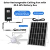 Fanspex 20.5'' Solar Rechargeable Ceiling Fan Light with Battery Backup,