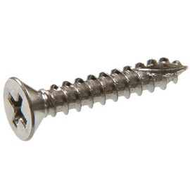 The Hillman Group 45385 9-Inch x 1-1/2-Inch Flat Phillips Wood Screw, Chrome, 15-Pack