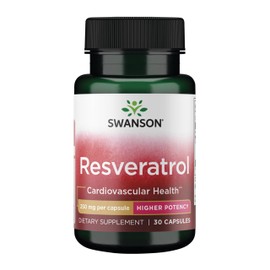 Swanson Resveratrol - Higher Potency 250 Milligrams 30 Capsules(1 Pack)