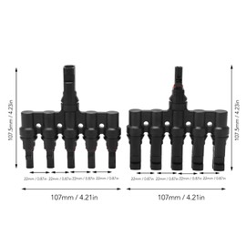 Solar Branch Connector 1 to 5 IP67 Cable Splitter Coupler for Parallel Connection Between Solar Panel