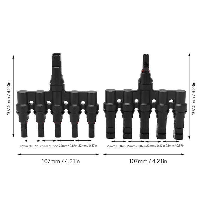 Solar Branch Connector 1 to 5 IP67 Cable Splitter Coupler