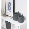 Bigso Soft Around Hanging Storage Basket/Hamper, Large, Grey