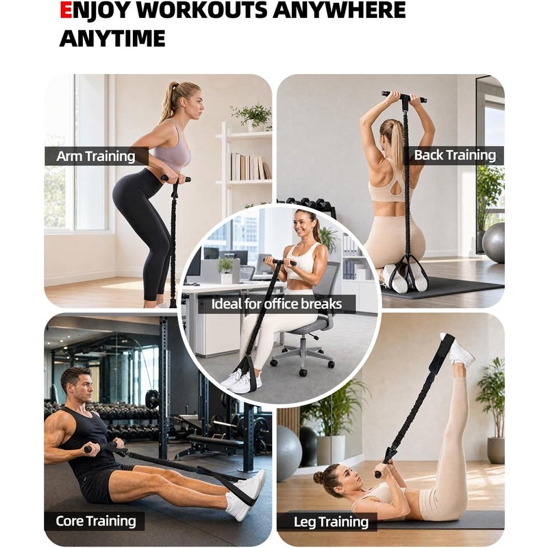 Abahub Ligas de Resistencia para Ejercicio con Pedal y Mango