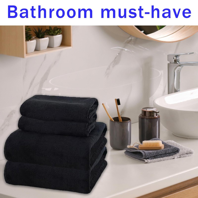 KSVFTB 4-Pack Microfibre Towel - Compact, Ultra Lightweight & Quick