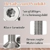 M5 x 20mm Countersunk Screws Stainless Steel A2 V2A -