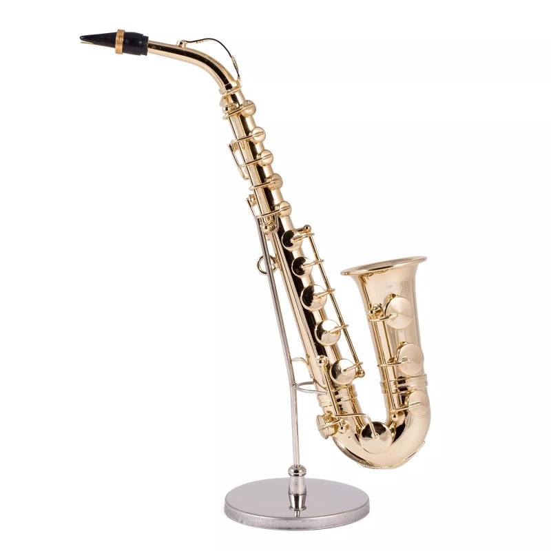 Broadway Gifts Co. Decorative Gold Saxophone Music Instrument Miniature Repli...
