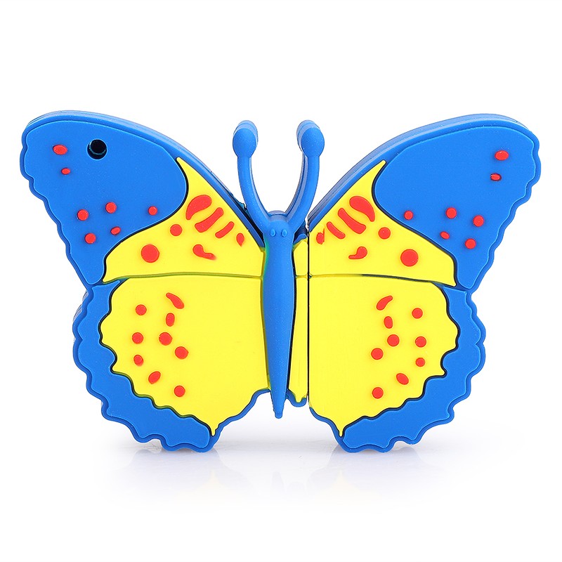 Cartoon U Disk PVC Small USB Butterfly Pattern Flash Pen