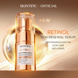 SKINTIFIC Retinol Skin Renewal Serum Moisturizer  Smooths Texture/ Controls Oil /Brighting/Anti aging