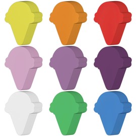 Motiskyy 108 Pcs Ice Cream Paper Cut Outs 5 Inches Cone Assorted Color DIY Summer Cut Outs for Summer Classroom School Bulletin Board Decoration