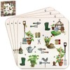 LESSER & PAVEY 4pcs Garden Theme Cork Coasters Green Fingers Collection Gardening Lover