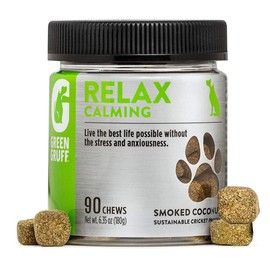 Green Gruff Calming Chews for Dogs - Organic Calming Dog Supplement - Veterinarian Approved - Dog Calming Treats to Relieve Stress, Separation, Storms, Fireworks, Travel - 90 Chews